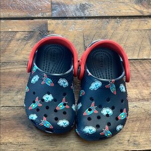 CROCS Blue and Red Space ship